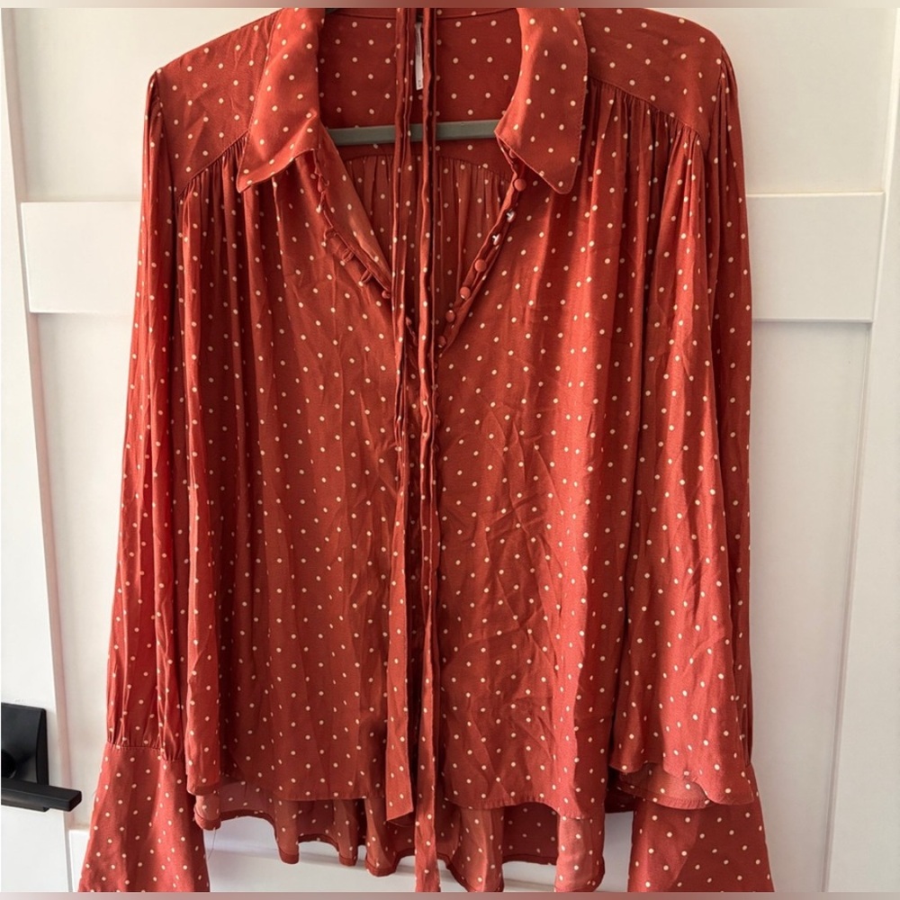Free People Orange Blouse - Picture 5 of 5
